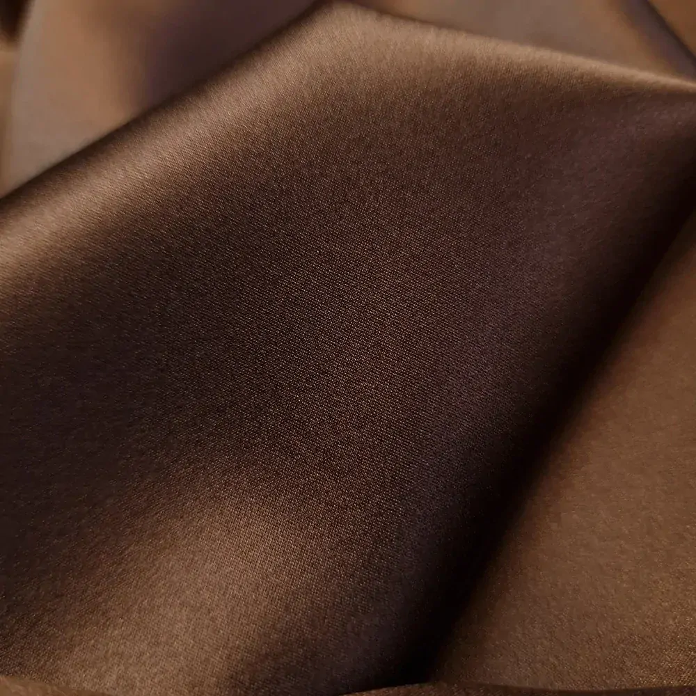 hedvábný satén s elastanem, hnědá 179