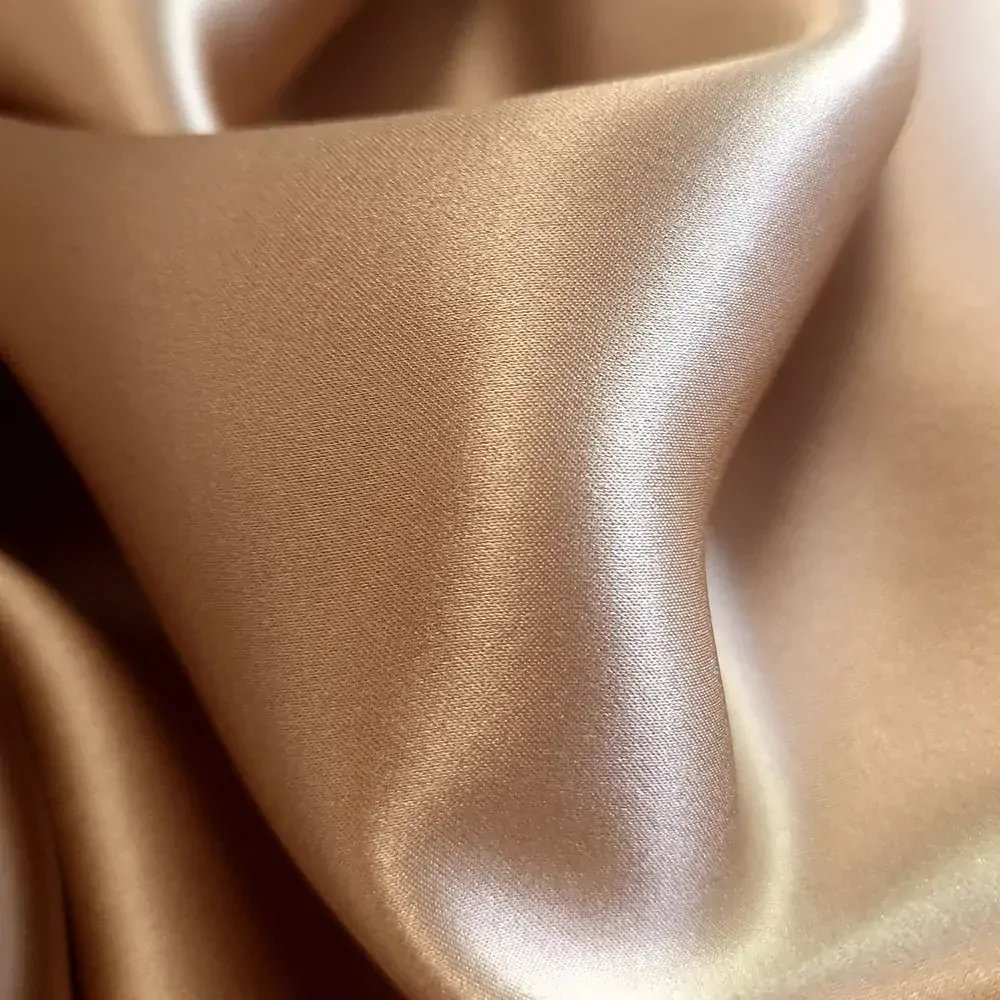 hedvábný satén s elastanem, bronz 63