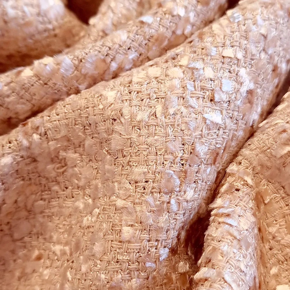 kostýmovka typu Chanel, jednobarevná, světlá béžová