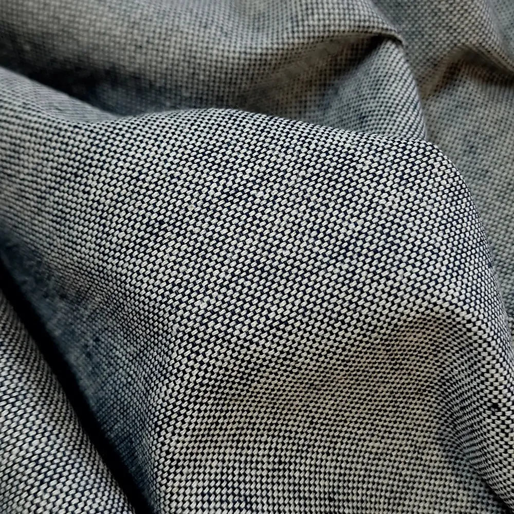 kostýmovka, len/bavlna, šedomodrá