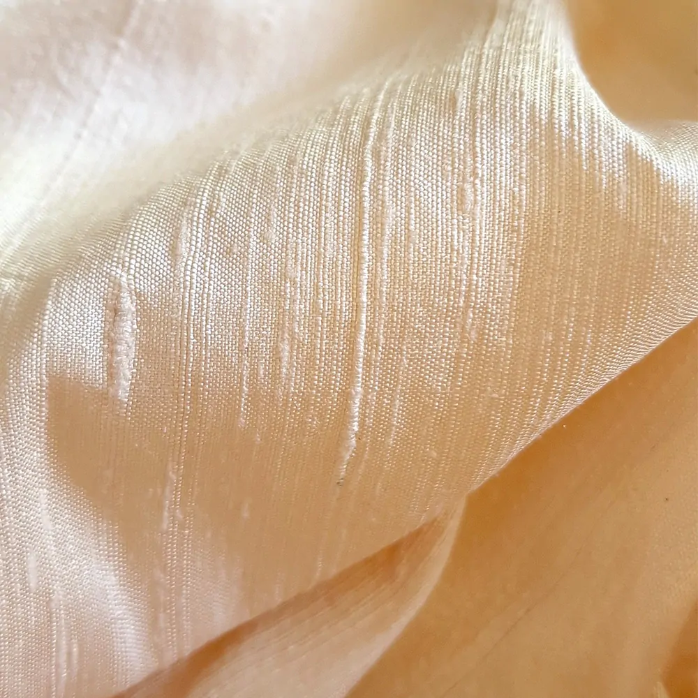 hedvábí, šantung s výraznou strukturou, šanžánový, světlá  béžovozlatá 4105
