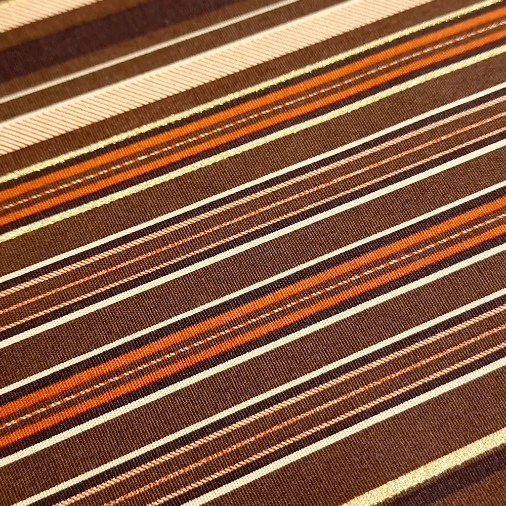 popelín elastický, hnědo-béžové proužky