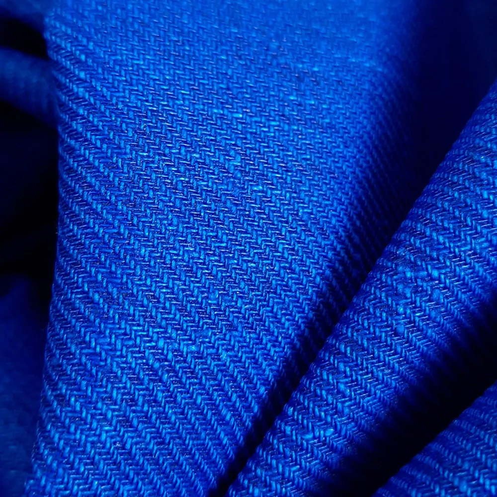 len, barvený líc, kobaltová modrá