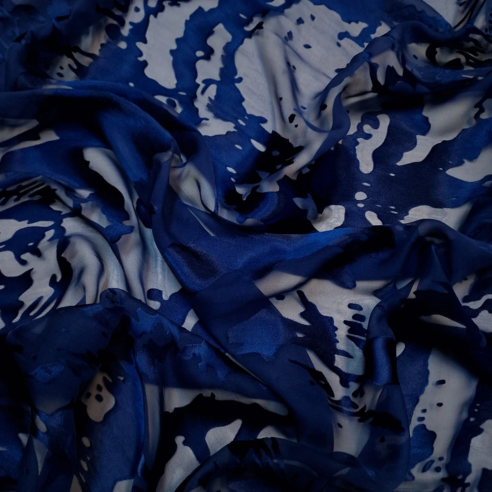 hedvábí DEVORÉ, blu
