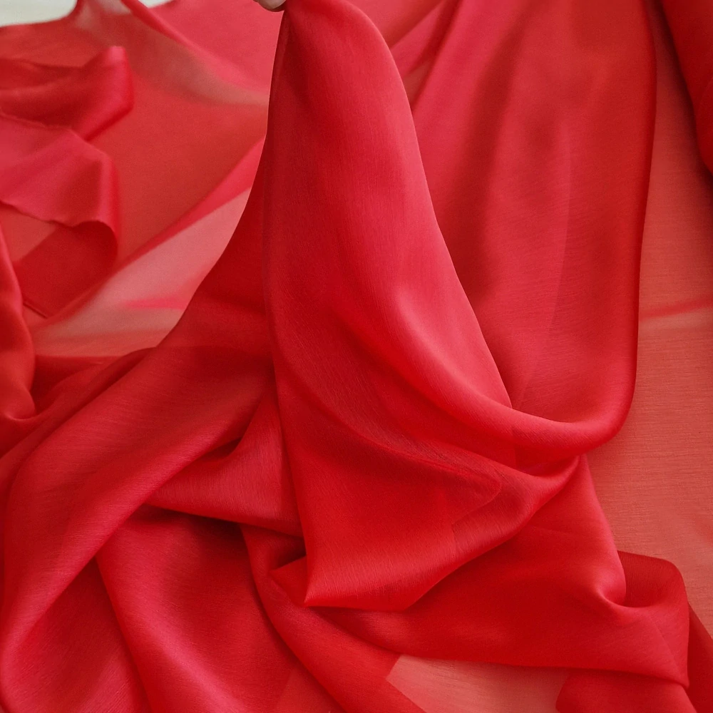 šifon, výrazná korálová