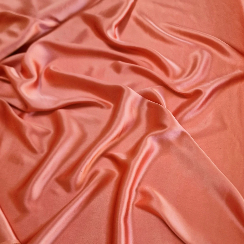 herdvábný satén s elastanem, korálová