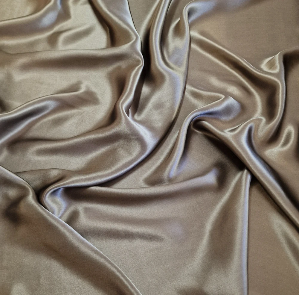 hedvábný satén, khaki