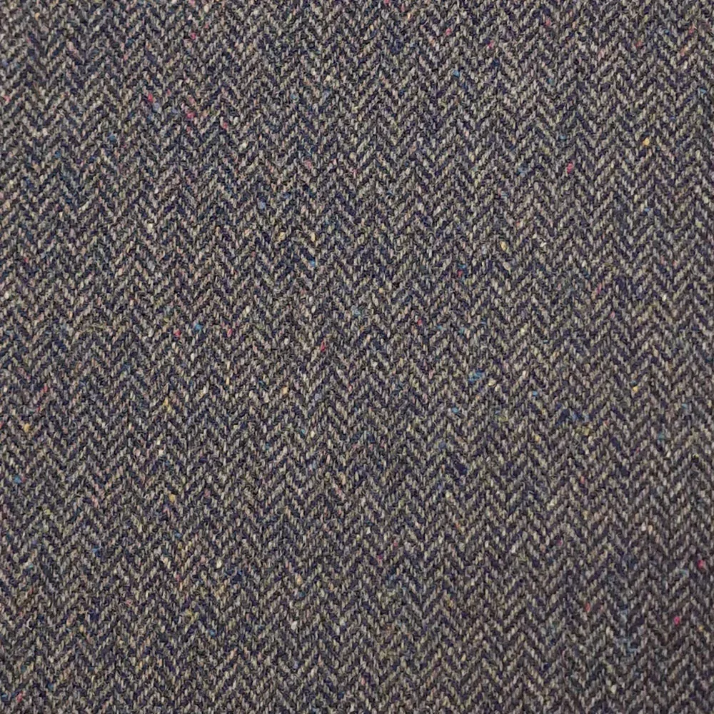 vlna, tweed, rybí kost, modrošedá