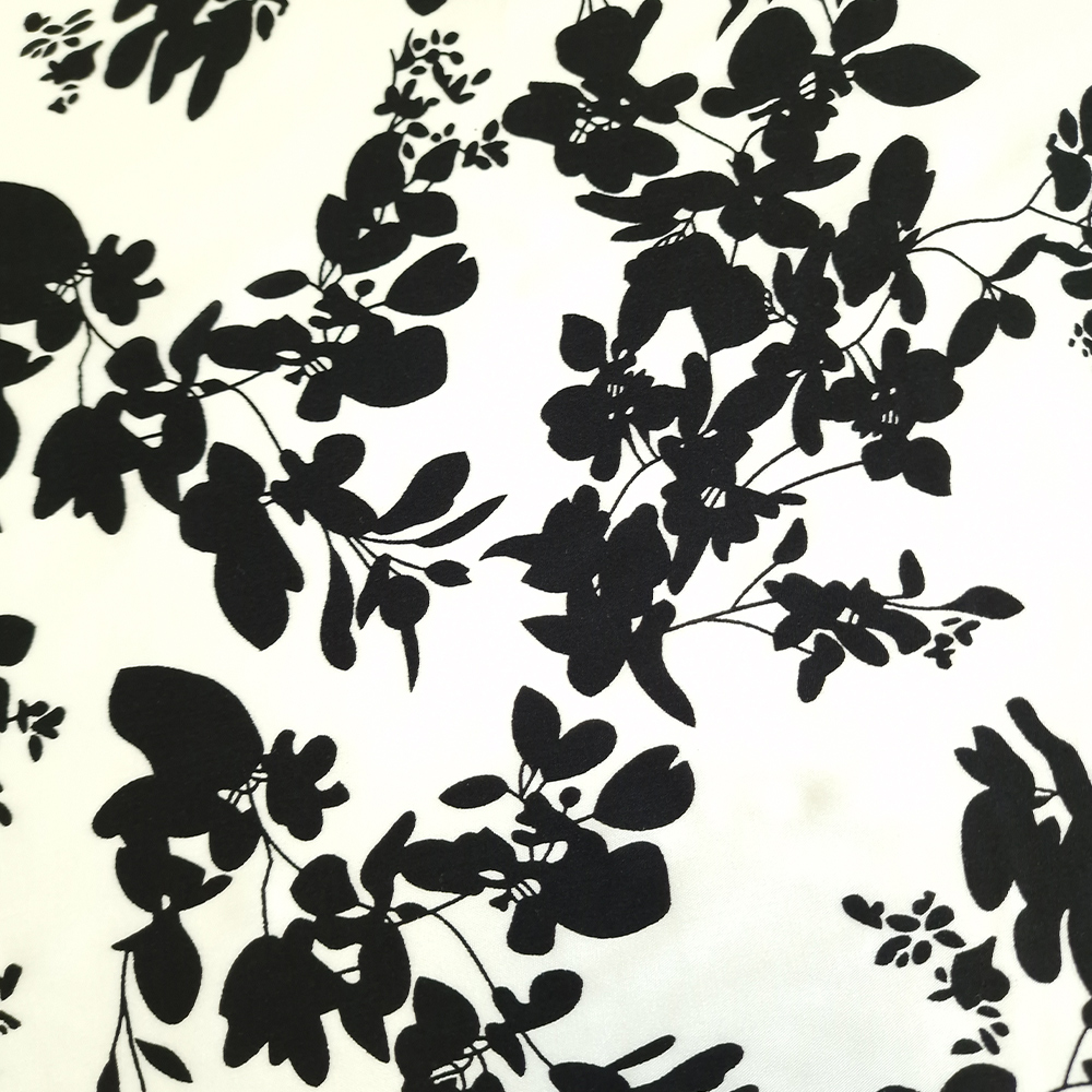 viskózové plátno, černobílý vzor