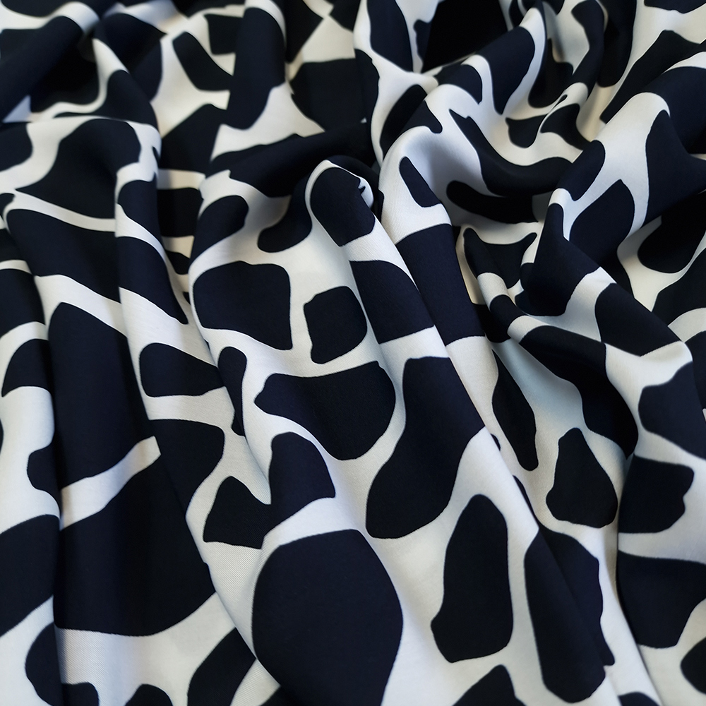 viskózové plátno, tmavěmodrý vzor