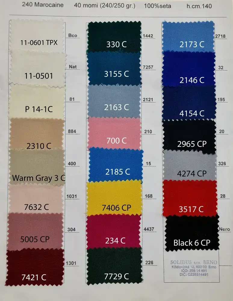 hedvábný crepe Maroken - Nero, šíře 137 cm, 40 mm černá