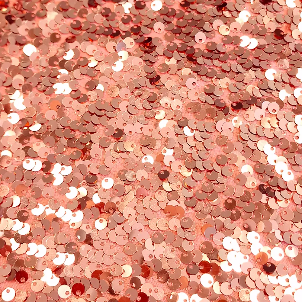 úplet s flitry, růžová broskvová