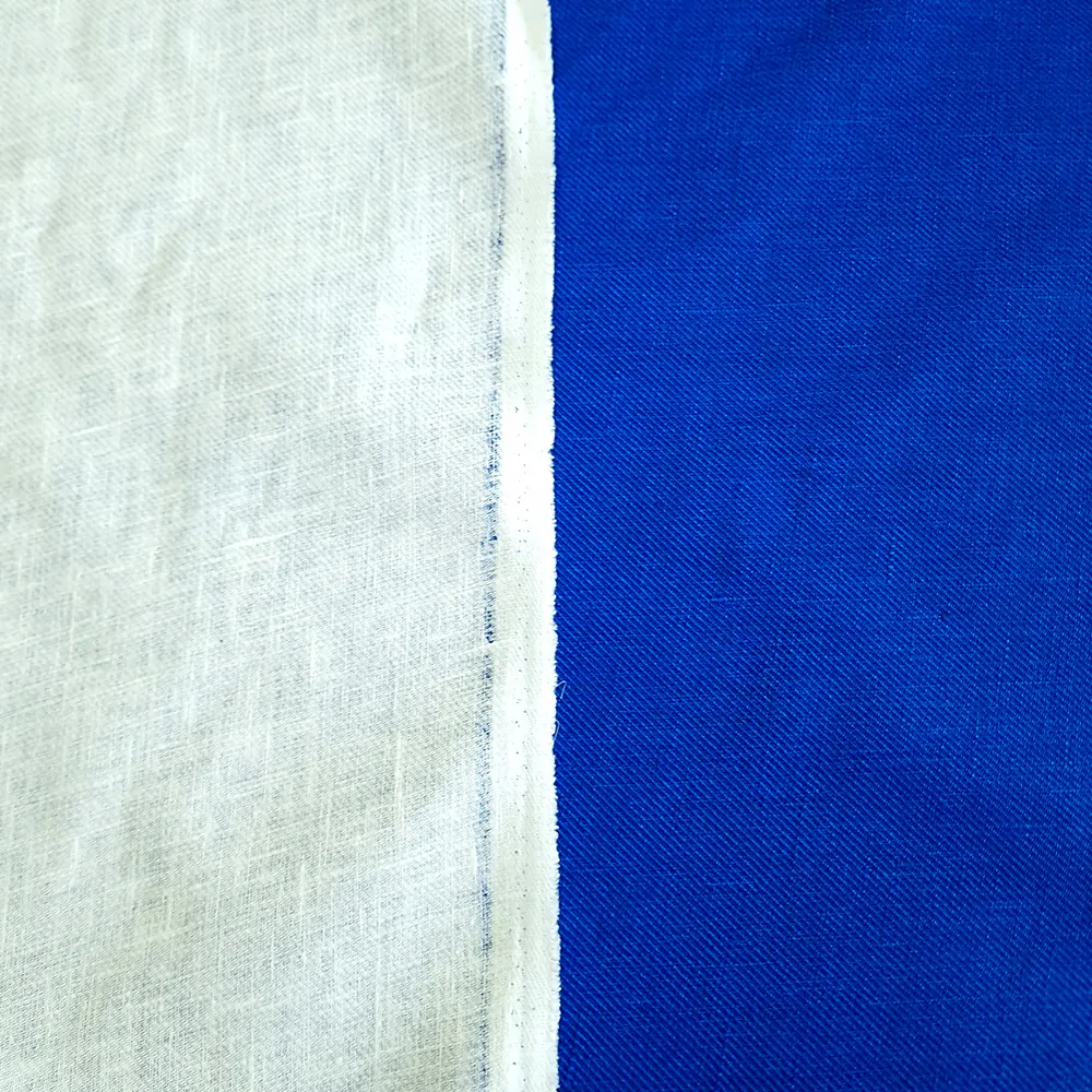 len, barvený líc, kobaltová modrá