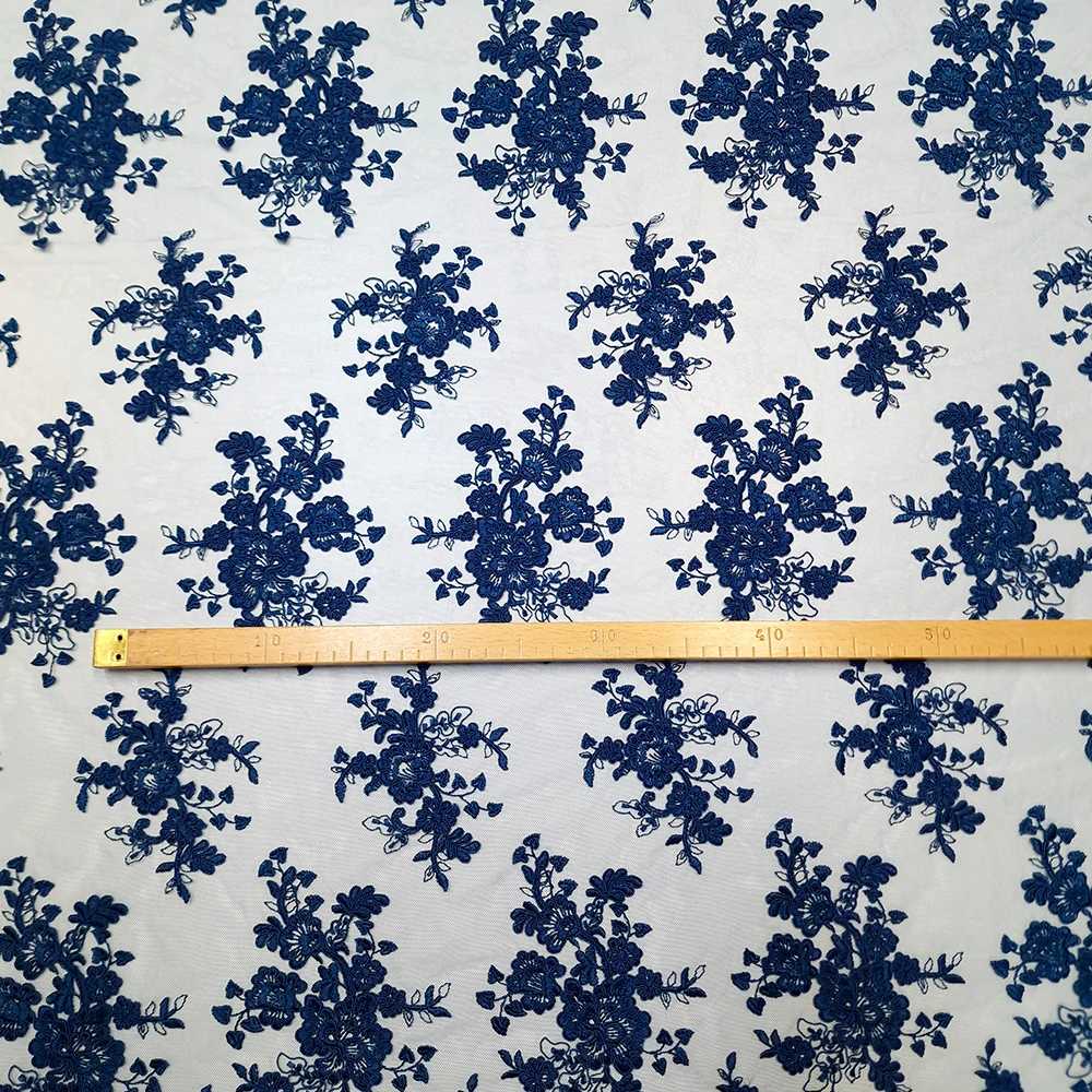 krajka s oboustrannou bordurou, modrá navy