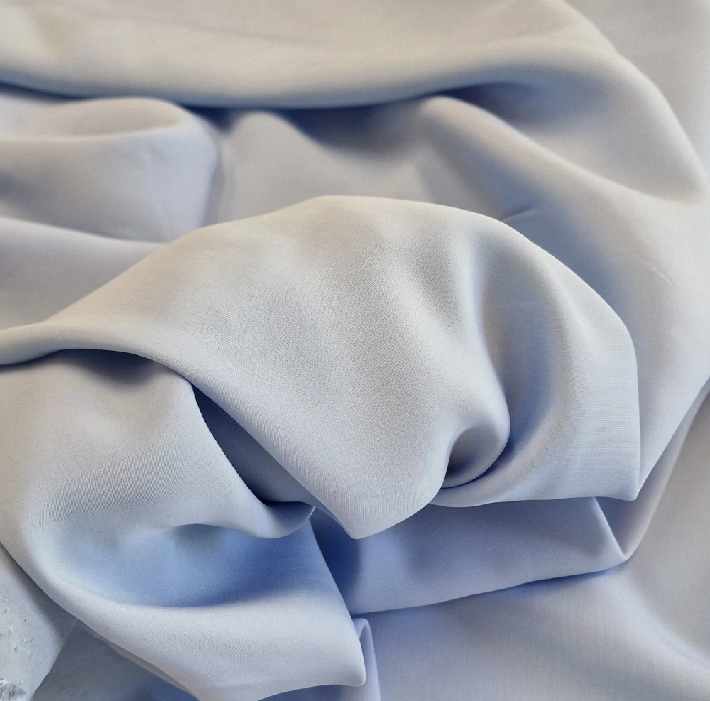 cupro, světlá modrá