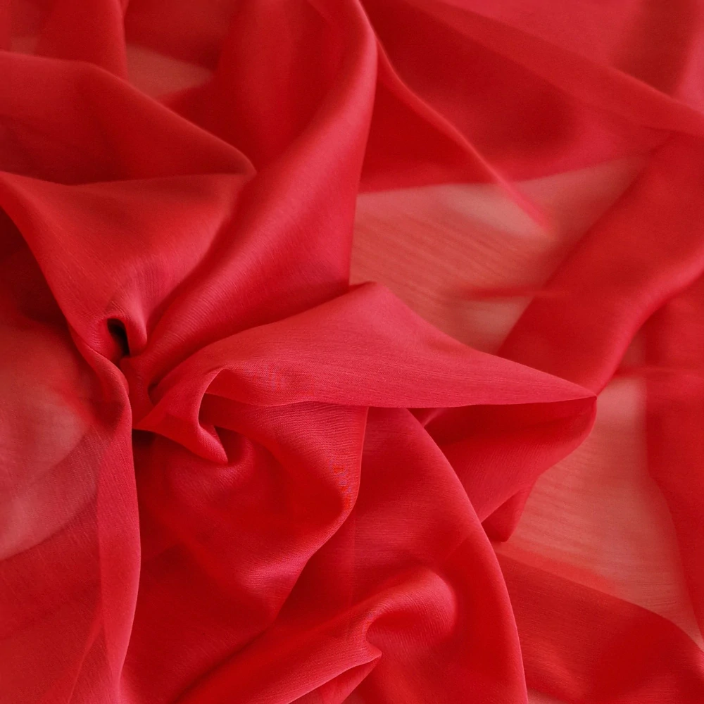 šifon, výrazná korálová