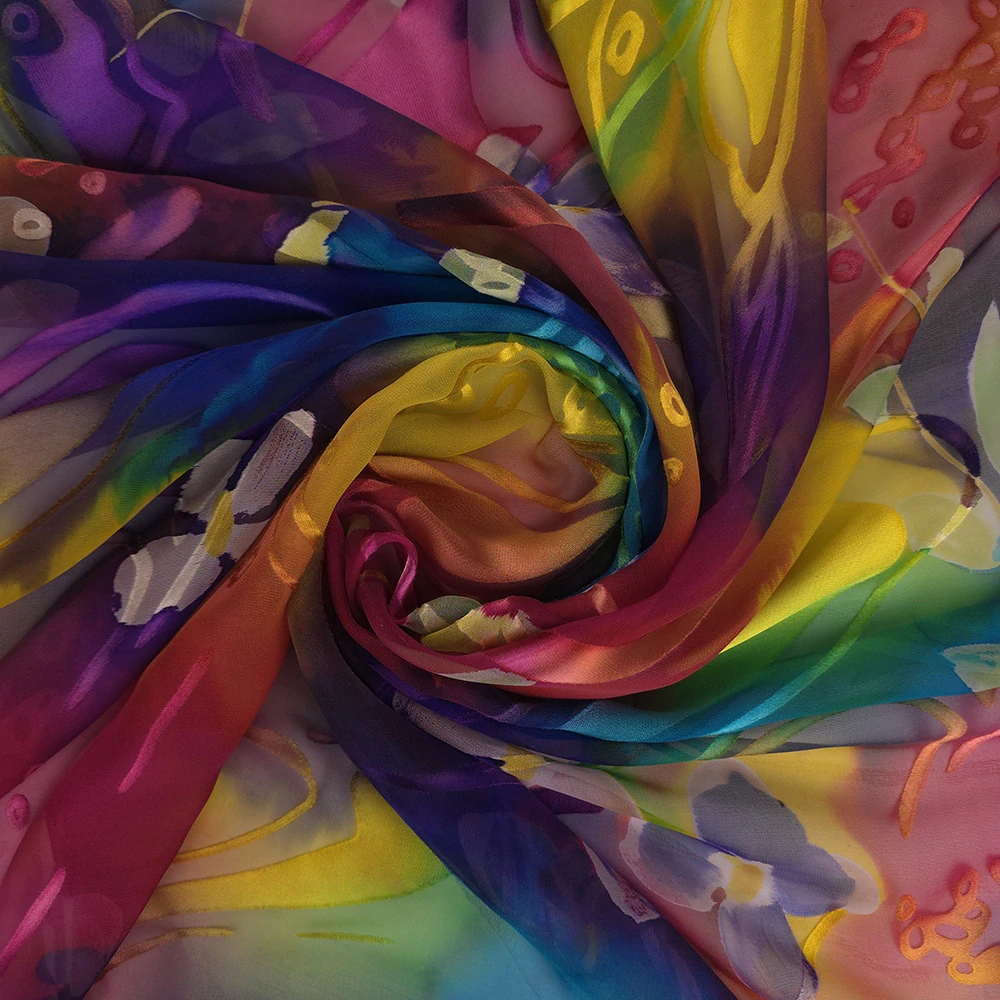 hedvábí DEVORÉ, colors