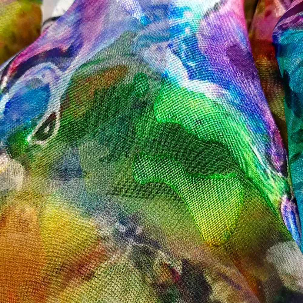 hedvábí DEVORÉ, natura