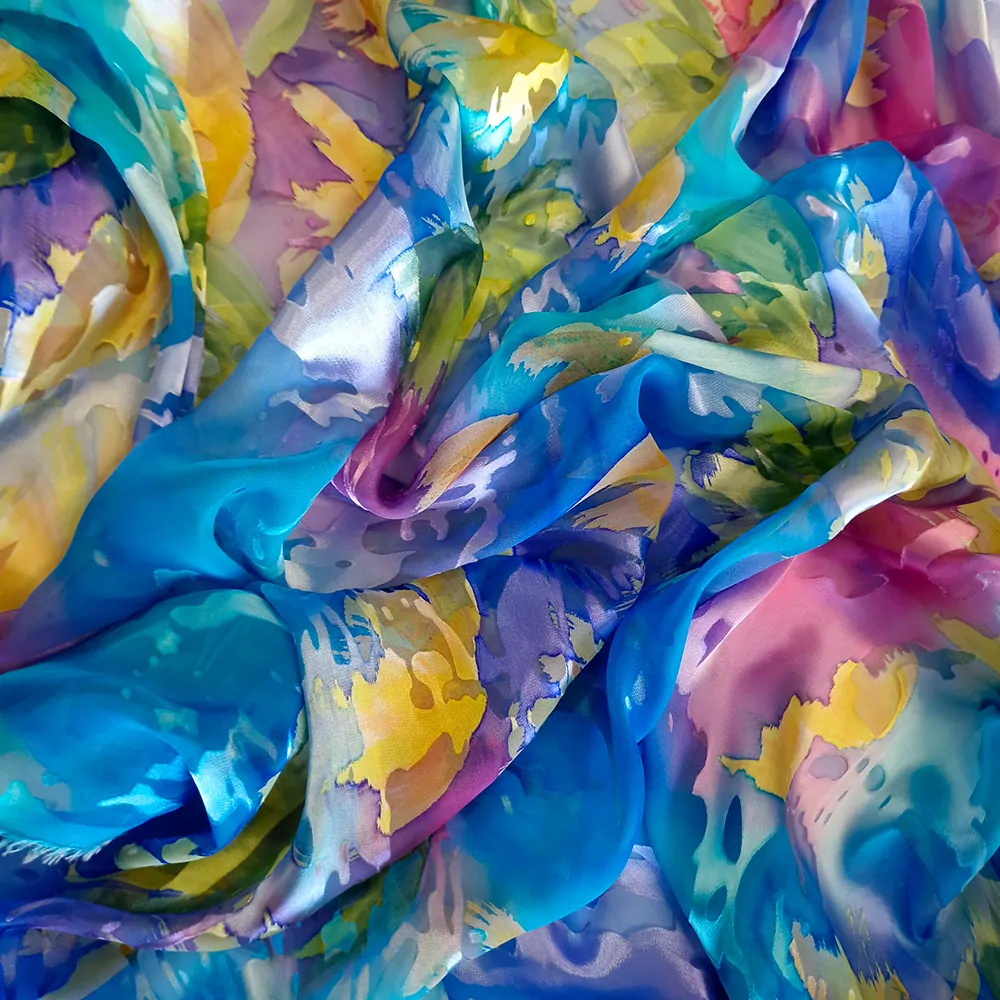 hedvábí DEVORÉ, pastel