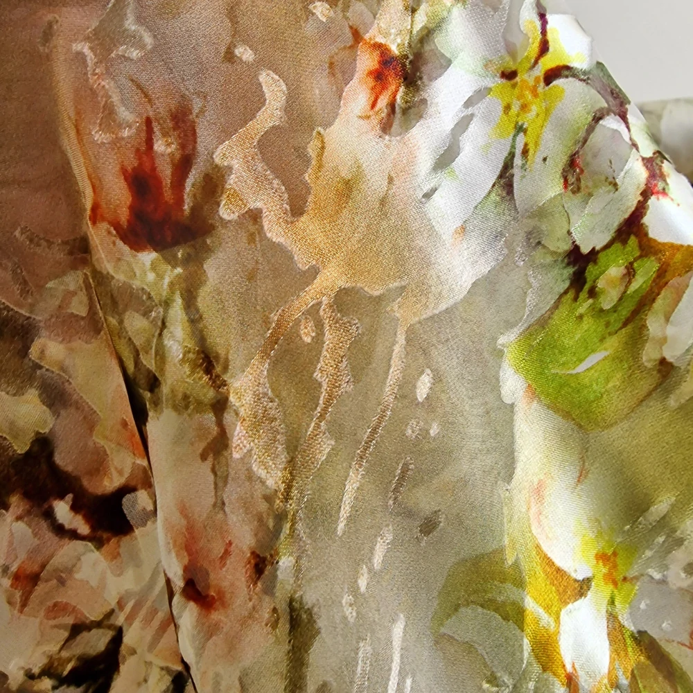 hedvábí DEVORÉ, pastelové květy