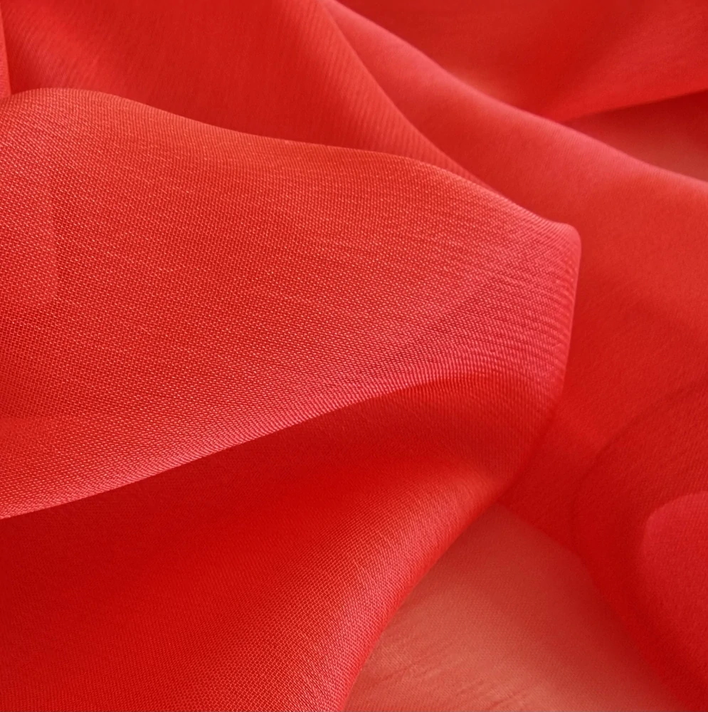 šifon, výrazná korálová