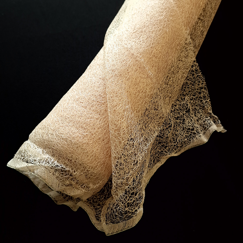 pavučinkový tyl, champagne