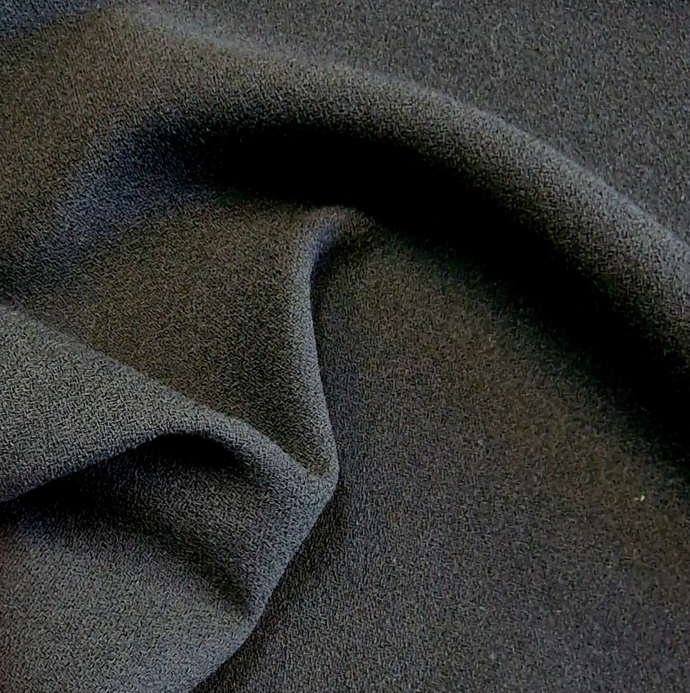 vlněný double krep, černá