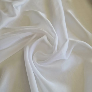 hedvábí, šifon, bílá