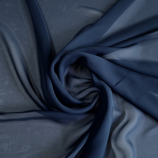 hedvábí, crepe georgette, 20 blu