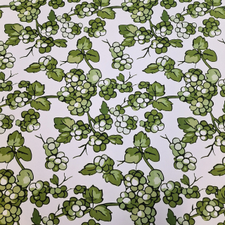 hedvábný crepe de chine, vzor hrozny
