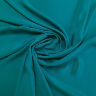 hedvábný crepe Maroken - 7257, šíře 138 cm, 40 mm, petrolejová