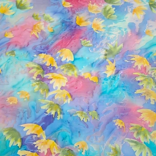 hedvábí DEVORÉ, pastel