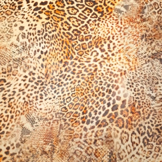 hedvábí, šifon, zvířecí vzor